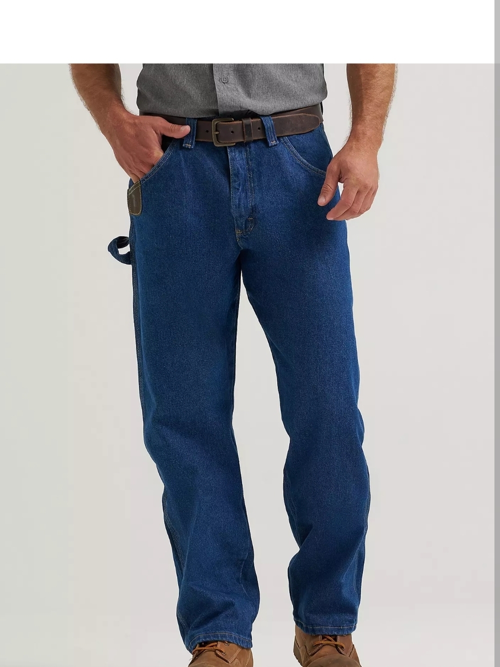 Wrangler Men's Dark Blue Relaxed Fit Denim Jeans
